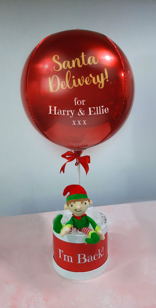 Red Orb Elf Personalised Balloon