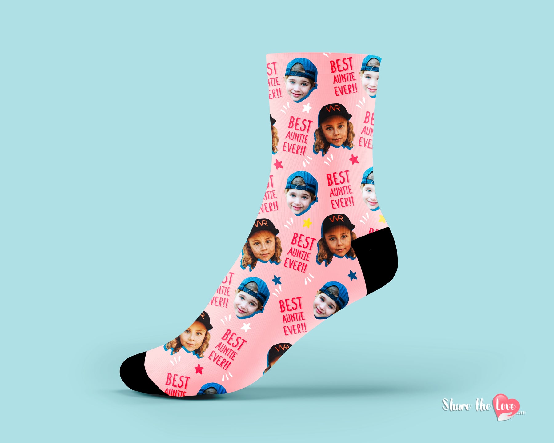 "Best Ever" Pink Personalised Socks