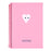 A5 Everyday Notebook Hearts Cute Neon Pink