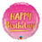 Pink and Gold Happy Birthday Helium Balloon