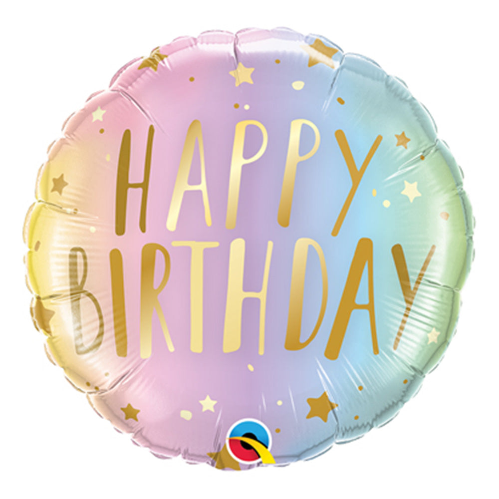 18" Pastel ombre Birthday Balloon