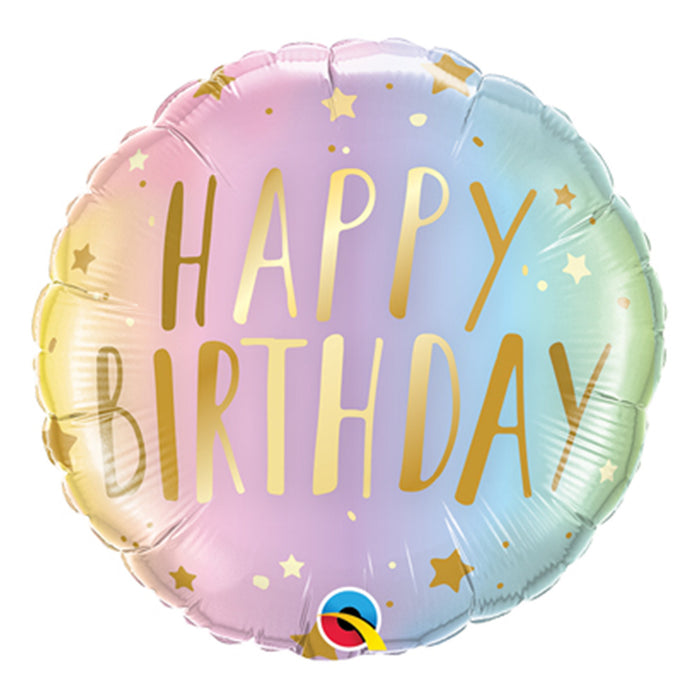 18" Pastel ombre Birthday Balloon
