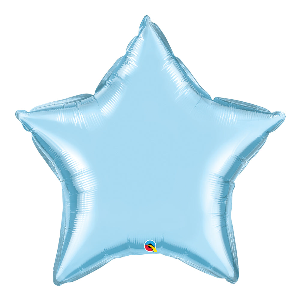 20" Foil Pearl Blue Star Balloon