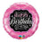 18" Pink and Black Birthday