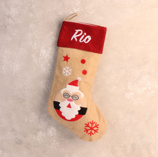 Personalised Christmas Stocking Santa - Large