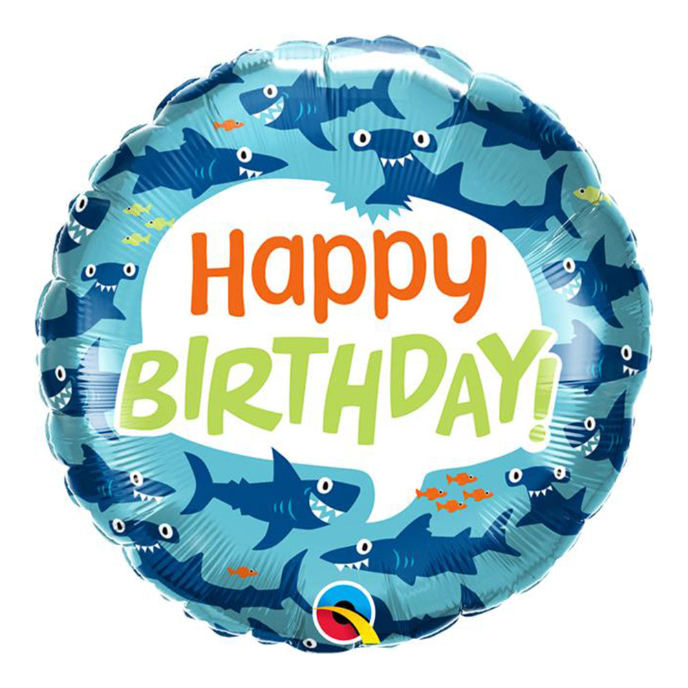 Shark Happy Birthday Helium Balloon