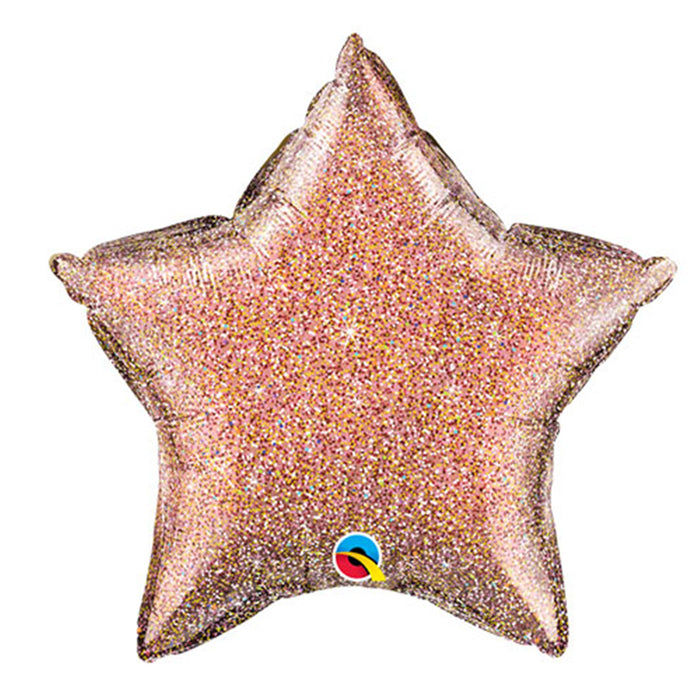 Rose Gold Star Holographic 20 inch Helium Balloon